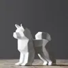 クリエイティブセラミックドッグホーム装飾クラフトルームデコレーションセラミックカワイイ飾り磁器動物用品装飾犬像266T