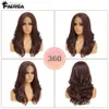 Perucas sintéticas Perucas sintéticas Perucas dianteiras de renda sintética Perucas de onda corporal Destaque 13X4X1Peruca feminina de renda Gengibre Loira Peruca sintética com cabelo 22 ldd240313