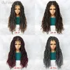 Synthetic Wigs Synthetic Lace Front Wig Braided Wigs Braid African With Hair Braided Lace Front Dreadlocks Wigs ldd240313