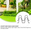 Garden Decorations 4 Pcs Rain Chain Hook Cup Downspout Adapter Gutter Metal Water Parts Install Component Drain