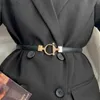 Cintos femininos de couro fino fivela de cinto ajustável cintura cinta calças designer decoração cintura ldd240313