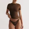 여성 패션 고급 감각 단순한 짧은 슬리브 티셔츠 Y2K 폭발 슬림 섹시한 스파이스 소녀 순수 욕망 탑