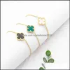 Charm Bracelets Four Leaf Clover Bracelet Small Frh Womens Jewelry For Women Drop Delivery Otjsz