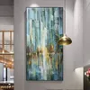 Abstract stad landschap olieverfschilderij gedrukt op canvas moderne home decor kunst aan de muur foto's voor woonkamer gebouw posters2935