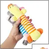 Dog Toys & Chews Dog Toys Chews Cute Pet Cat P Squeak Sound Funny Fleece Durability Chew Molar Toy Fit For All Pets Elephant Duck Pig Dh4Ni