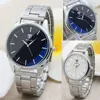 Relógios de pulso Moda Mens Pulseira Relógios Set Luxo Homens Esportes Prata Aço Inoxidável Relógio de Quartzo Business Casual Pulso