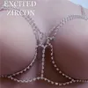Soutien-gorge en strass sexy européen et américain, chaîne de corps pour femme, mode romantique, bikini en cristal exquis, cadeau, chaîne de poitrine 205G