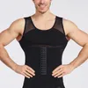 Body Shapers pour hommes, grand serré avec trois boutons pour façonner la ceinture de taille supérieure, ajustement de la ceinture de poitrine