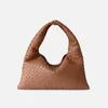 Designers designed soft leather underarm 2024 large and new bag tote bag with a large capacity of hand woven shoulder for women