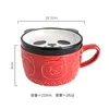 Mugs Creative Cartoon Animal Cup Ceramic With Lid Coffee Breakfast Milk Living Room Table Water Dispenser
