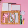 Conjunto de material para quilling de papel, faça você mesmo, cartões artesanais, conjunto de quilling de papel colorido, ferramentas de desenho, material package342i
