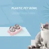 Benodigdheden Huisdier Plastic Dubbele Kommen voor Katten Kleine Honden Voedselcontainer Voeders Drinkbak Water Gerechten Accessoires Dingen Kittens Benodigdheden