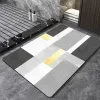 Tapis Tapis de bain en diatomite géométrique nordique, tapis de salle de bain super absorbant, antidérapant, à séchage rapide, pour toilettes, douche, salle de bain, paillasson