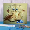 Numéro Animal Persian Cat Coloring by Numbers Peinture Complete Kit Paignes d'huile 50 * 70 planches par numéros décoration de maison pour grosse