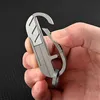 Camping Hunting Knives Titanium Knife Alloy Keychain Portable Scissor Buckle Express Cutter Outdoor EDC Multitool Keychain Pendant 240315