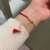 Lien Bracelets Bracelet goutte boucle d'oreille Animal dessin animé mignon fleurs rouge personnalisé accessoires de mode cadeau ami femmes bijoux de fête