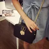 Borse a tracolla Borsa casual singola femminile 3 scomparti Orecchie alla moda in stile coreano scolpite con patta a catena obliqua