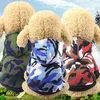Kamuflaj köpek kıyafetleri kapşonlu küçük köpekler kıyafetler kazak kıyafetleri moda sonbahar kış moda sıcak chihuahua ropa para perro283g