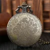 Pocket Watches Antique Clock Fire Fighter Design Mens Quartz Analog Watch Fireman Theme Sweater Necklace Chain Reloj de Bolsillo