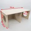 Kooien Hamster Huis Schuilplaats Cavia Houten Speelgoed Cabine Houten Tunnel Doolhof Verbergen Schuilplaatsen Speelgoed Verkennen Kooi Platform Verbergen Habitats Decor