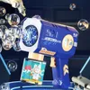 Elektrische Automatische Light Bubble Machine Bubbles Gun Zomer Strand Bad Outdoor Game Fantasie Speelgoed voor Kinderen Kids Gift Combi 240228