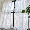Gardiner lism europeiska ren gardiner fönster tyll gardiner för vardagsrum sovrum kök voile broderade gardiner draperar anpassade