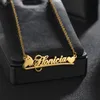 Atoztide – collier avec nom nouvellement personnalisé, pendentif de décoration de fond en acier inoxydable, bijoux pour femmes, lettre en forme de cœur 240313