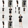 Runway Dresses 318 2023 Dress Spring Autumn Brand Same Style Empire Crew Neck Short Sleeve White Black Womens Fashion Me Drop Delivery Otbtk