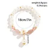 Urok bransolety purui modulko symulowana bransoletka kwiatowa Pearl Rhinestone Bbutton dla kobiet biżuteria Czech Banles Party Wedding Acessories