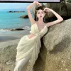 Повседневные платья Нишевое платье Dark Cold Sense Асимметричное плиссированное платье-русалка с вырезом на талии Юбка Resort