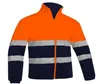 Men039s Tweekleurig reflecterend polarfleecejack met hoge zichtbaarheid Veiligheidsjack Warme werkkleding Oranje Winter14892097