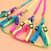 2021 New Small Pet Leashes Accessories New Nylon Pet Cat Dog Kitten Adjustable Colorful Harness Lead Leash Collar Belt320a