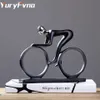 Yuryfvna Statue de vélo DHAMPION Sculpture de cycliste Figurine en résine Art abstrait moderne Athlète Vélo Figurine Décoration d'intérieur Q05252841