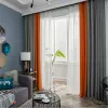 Curtains Luxury High End Bedroom Living Villa Decoration For Orange Red Coffee Shop Office Meeting Room Blackout Curtains