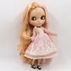 Icy DBS Blyth Doll 16 BJD Joint Body Tan Skin Glossy Face 30cm Toy Random Eyes Colors 240311