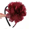 Hair Accessories Cute Colourful Chiffon Headband For Girls Child Headwears Wide Big Flower Band Baby Decoration Hairbands