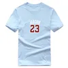 Czerwone i czarne liczby 23 Street City List Luksusowe T koszule Męskie T-shirty Summer Bawełni