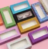 Empty Square Eye Lash Packaging Box for 1 Pair Multicolor Frosted Case Makeup Mink Hair Eyelash Cases8714059