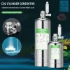 Equipamento Kit de sistema gerador de CO2 para aquário Sistema gerador de cilindro CO2 com válvula solenóide Difusor de bolhas para tanque de peixes Dióxido de carbono 1 / 2L