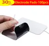 Électrodes TENS entières avec Gel conducteur, Patch stimulateur à prise de 2mm pour unité conductrice, masseur corporel, 7622107