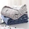Comforters sätter japansk casual filt för sängar Bomull Enkel sängäcke Single Double Summer Air-Conditioning Quilt Soft Sofa Filtet Sheets YQ240313