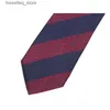 Cravatte Uomo Moda 7CM Cravatte a righe rosse / blu Cravatte da uomo d'affari di alta qualità per uomo Cravatta da lavoro con confezione regalo L240313