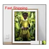Paintings Ruud Van Empel Art Works Standing In Green Yellow Dress Art Poster Wall Decor Pictures Print Unfram qylcKK packing2010260S