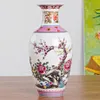 Vases Antique Jingdezhen Vintage Vase en céramique accessoires de bureau artisanat fleur rose porcelaine traditionnelle Chinese318I