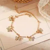 Pendentif Colliers Nouveauté Bracelet papillon Simple filles doux papillon pendentif bracelets porte-bonheur main bijoux cadeaux pour femmes plage cheville L24313