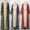 Middle East Crossborder Foreign Trade Arab Clothing Robe Embroidered Cardigan Vest Two-piece Dress FZ0310160