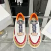 Luxe Designer Dames Sneakers kleurrijke choe naam Spiegelkwaliteit mode platform sneakers Ronde neus Veterschoenen Sport Run Schoenen Veelkleurig wit en rood lente zomer