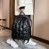 Mochila Marca de Inverno Moda Europeia Casual Espaço Algodão Acolchoado Bolsa de Ombro Negócio