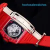 Montre-bracelet passionnante Montres-bracelets exclusives RM Watch RM35-02 Série pour hommes NTPT Montre mécanique automatique en fibre de carbone RM3502 Red Devil avec carte de sécurité