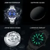 Nieuwe ontwerper Automatisch mechanisch uurwerk Diameter Modieus lichtgevend waterdicht herenhorloge van hoge kwaliteit